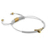 Weißes Makramee-Armband mit Haifischzahn von Lauren Howe | 925er Sterlingsilber, Gold Vermeil | Kristall